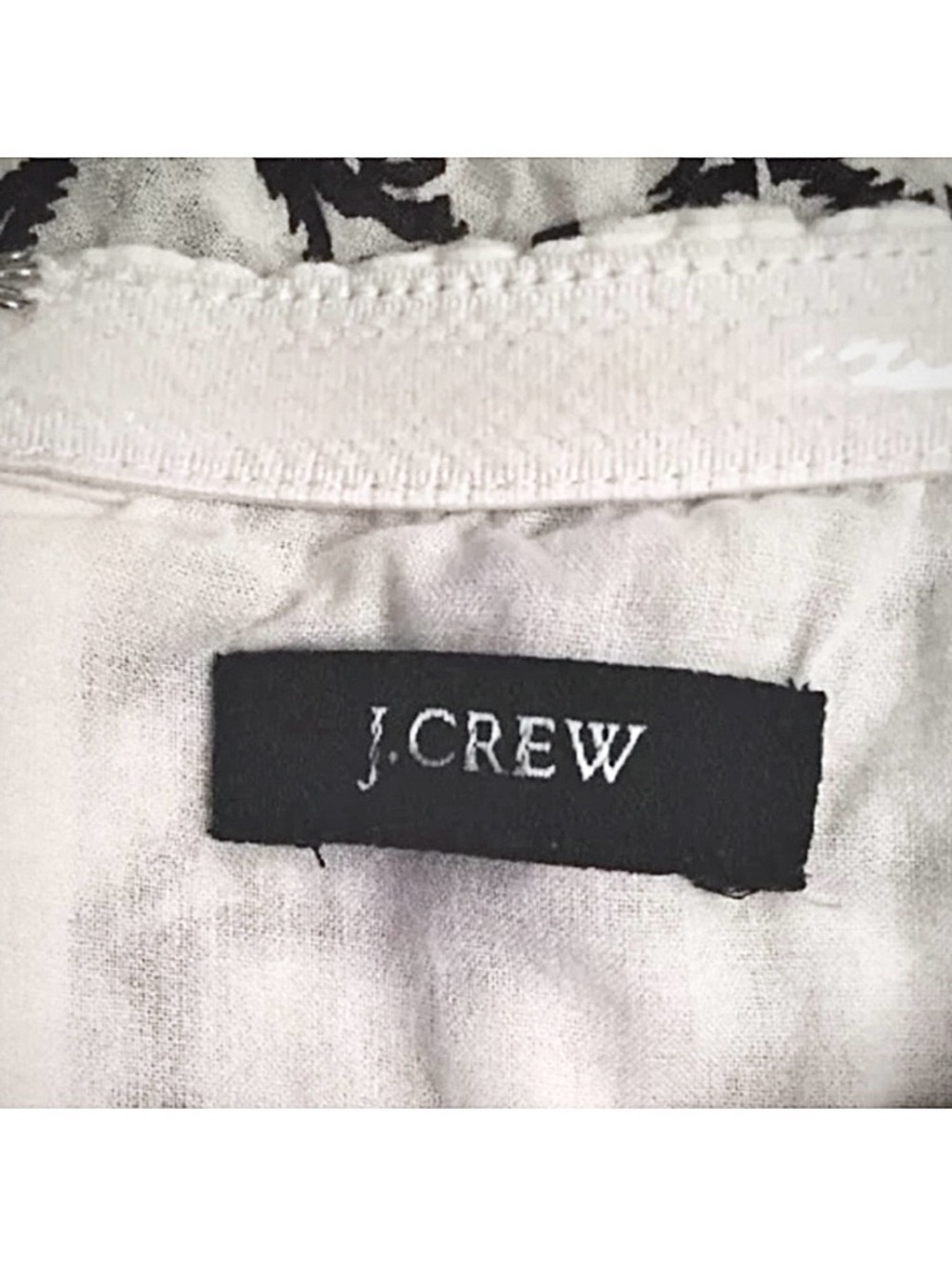 J.Crew Strapless Fit & Flare Midi Dress Black Ivory Print |Classic Preppy | Sz 6 - Picture 5 of 6